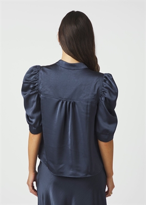 Roella heavy sateen bluse Midnight Blue Neo Noir 